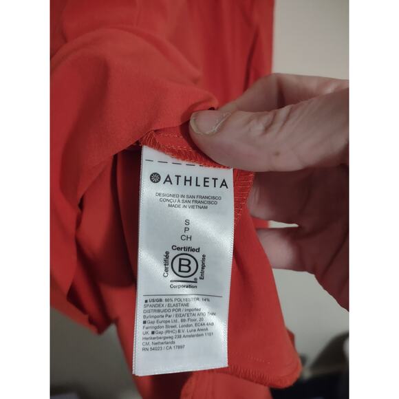 NWOT Athleta Savannah Athleisure dress Orange Small Casual Comfort Preppy - Picture 6 of 7